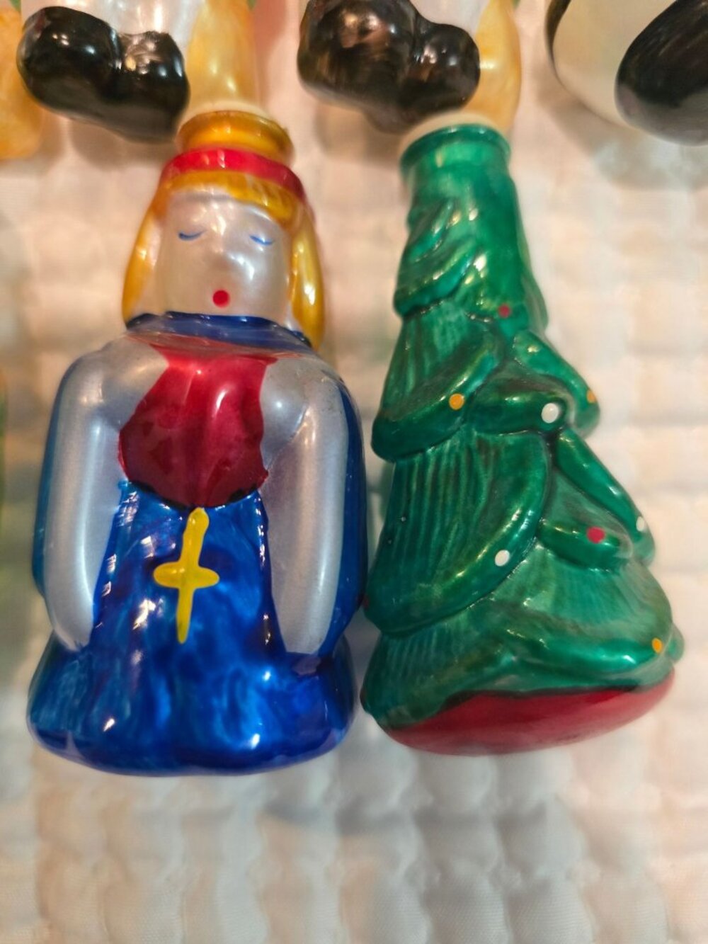 Vintage Christmas Tree Light Covers Blown Glass Holiday Set Of 11 - Picture 8 of 15